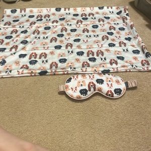 Eye mask and pillowcase set